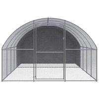 Outdoor Chicken Coop 9.8'x13.1'x6.6' Galvanized Steel - 7DAY'S