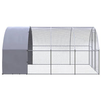 Outdoor Chicken Coop 9.8'x13.1'x6.6' Galvanized Steel - 7DAY'S