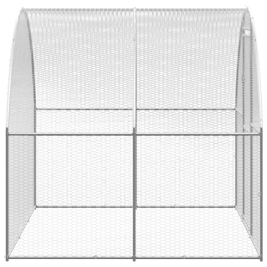 Outdoor Chicken Coop 9.8'x13.1'x6.6' Galvanized Steel - 7DAY'S