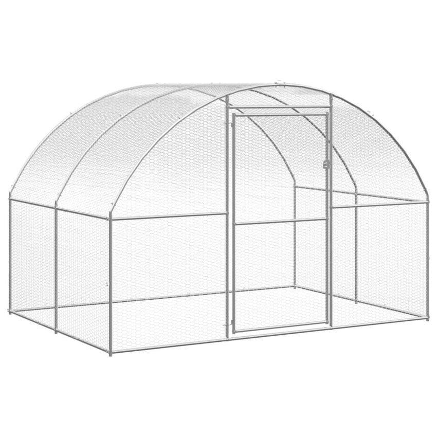 Outdoor Chicken Coop 9.8'x13.1'x6.6' Galvanized Steel - 7DAY'S