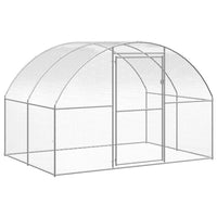 Outdoor Chicken Coop 9.8'x13.1'x6.6' Galvanized Steel - 7DAY'S