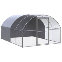 Outdoor Chicken Coop 9.8'x13.1'x6.6' Galvanized Steel - 7DAY'S