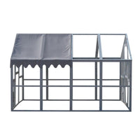 Outdoor Chicken Coop Enclosures 110" Large Kitten Playpen ,Upgrade Waterproof Cover - GREY - 7DAY'S