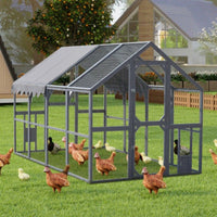 Outdoor Chicken Coop Enclosures 110" Large Kitten Playpen ,Upgrade Waterproof Cover - GREY - 7DAY'S
