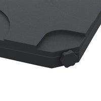 Outsunny Cantilever Patio Umbrella Base, 4 - Piece Offset Stand, 158 lb Sand or 60L Water Capacity, Black - 7DAY'S