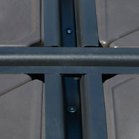 Outsunny Cantilever Umbrella Base with Wheels 330 lbs Sand 286 lbs Water Heavy Duty Coffee - 7DAY'S