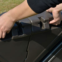 Outsunny Cantilever Umbrella Base with Wheels 330 lbs Sand 286 lbs Water Heavy Duty Coffee - 7DAY'S