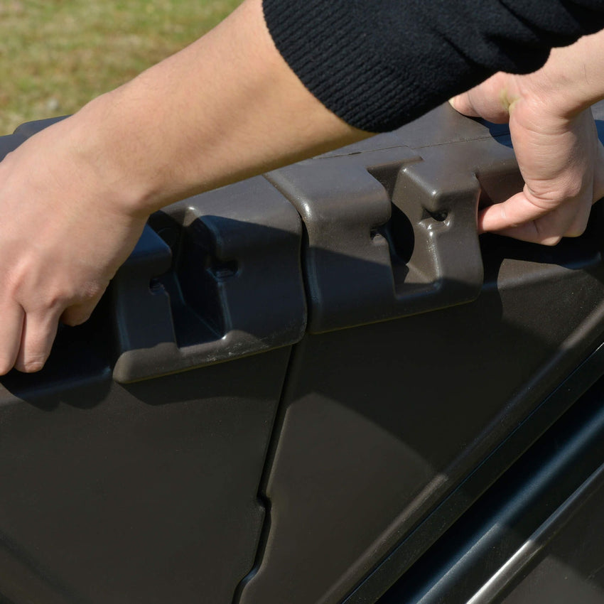 Outsunny Cantilever Umbrella Base with Wheels 330 lbs Sand 286 lbs Water Heavy Duty Coffee - 7DAY'S