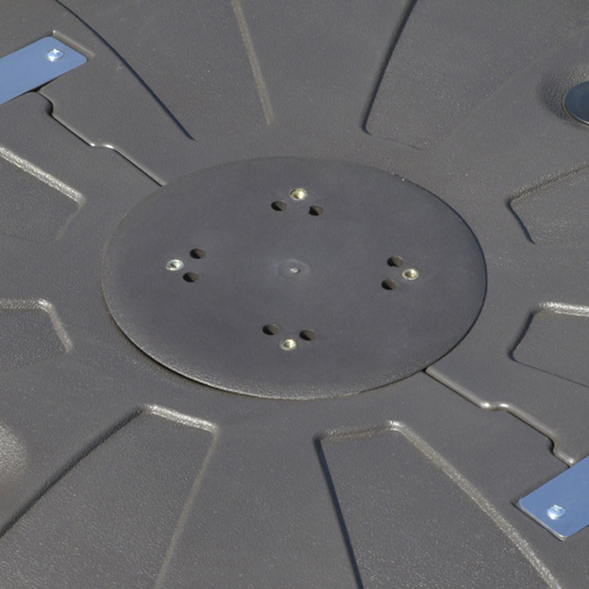 Outsunny Cantilever Umbrella Base with Wheels 330 lbs Sand 286 lbs Water Heavy Duty Coffee - 7DAY'S