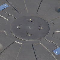 Outsunny Cantilever Umbrella Base with Wheels 330 lbs Sand 286 lbs Water Heavy Duty Coffee - 7DAY'S