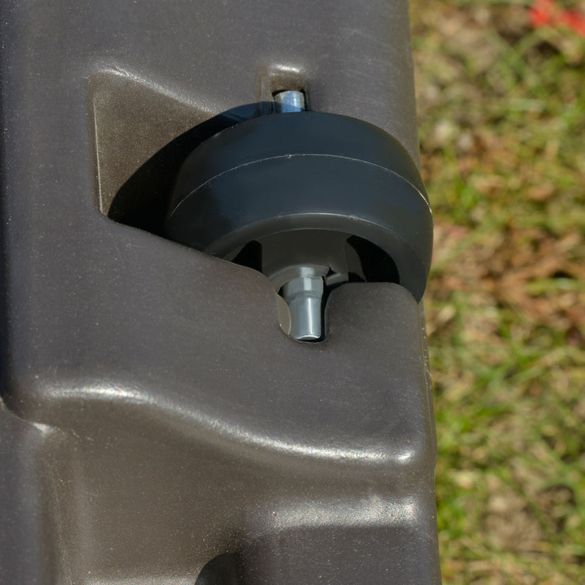 Outsunny Cantilever Umbrella Base with Wheels 330 lbs Sand 286 lbs Water Heavy Duty Coffee - 7DAY'S