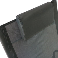 Outsunny Patio Rocking Chair, Outdoor Chaise Lounger with Headrest Pillow and Breathable Fabric for Backyard, Living Room, Deck and Poolside, Black - 7DAY'S