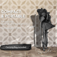 Outsunny Portable Outdoor Folding Rocking Camping Chairs with Headrest, Cooler Bag, Cup Holder, Carry Bag, 2 Pack, Black - 7DAY'S