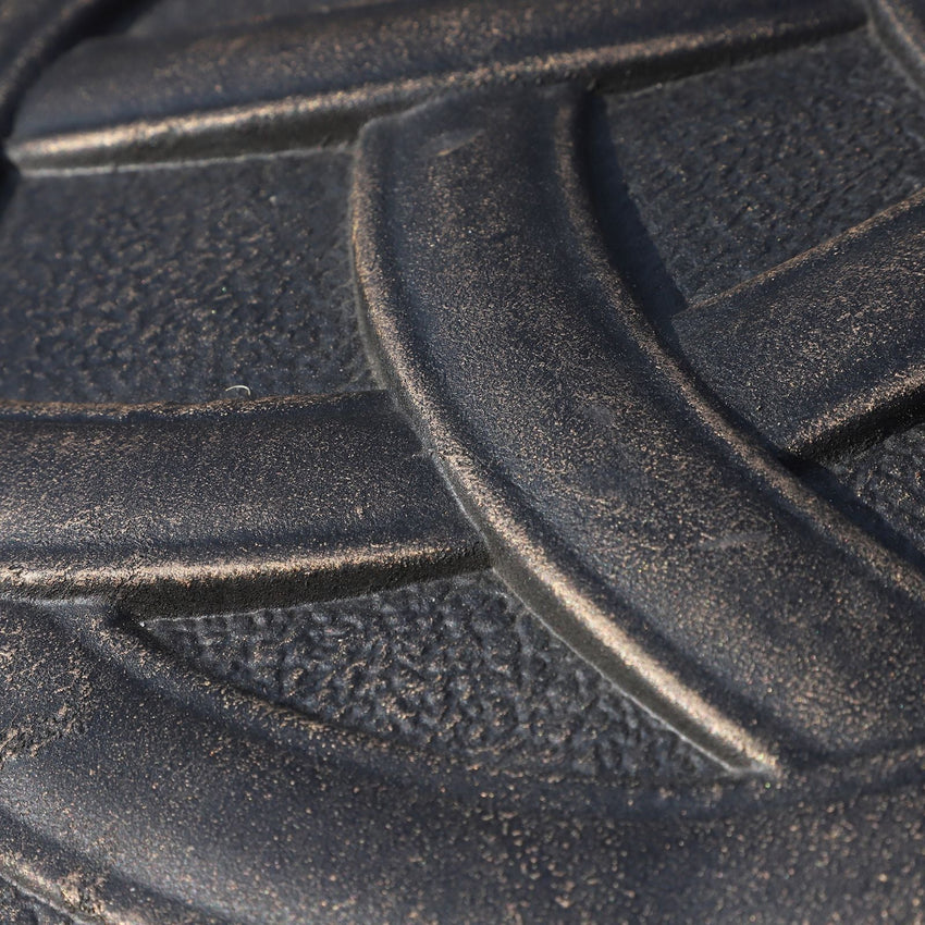 Outsunny Round Bronze Resin 22" 42 lbs Umbrella Base, Decorative Pattern, Fits Φ1.5", Φ1.89" Poles - Sturdy Parasol Stand for Garden - 7DAY'S