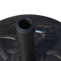 Outsunny Round Bronze Resin 22" 42 lbs Umbrella Base, Decorative Pattern, Fits Φ1.5", Φ1.89" Poles - Sturdy Parasol Stand for Garden - 7DAY'S