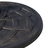 Outsunny Round Bronze Resin 22" 42 lbs Umbrella Base, Decorative Pattern, Fits Φ1.5", Φ1.89" Poles - Sturdy Parasol Stand for Garden - 7DAY'S