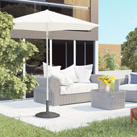 Outsunny Round Bronze Resin 22" 42 lbs Umbrella Base, Decorative Pattern, Fits Φ1.5", Φ1.89" Poles - Sturdy Parasol Stand for Garden - 7DAY'S