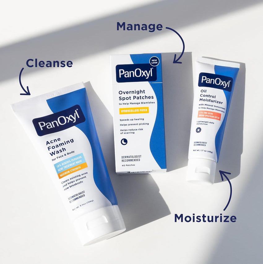 PanOxyl Acne Foaming Wash Benzoyl Peroxide 10% Maximum Strength Antimicrobial, 5.5 Oz - 7DAY'S