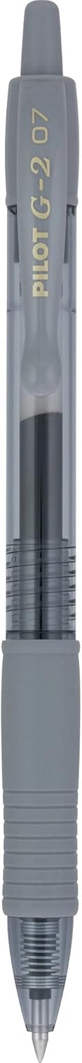 Pilot G2 Premium Gel Roller Pens 0.7, Fine Point Smooth Writing Pens Black, Pack of 12 - 7DAY'S