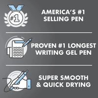 Pilot G2 Premium Gel Roller Pens 0.7, Fine Point Smooth Writing Pens Black, Pack of 12 - 7DAY'S