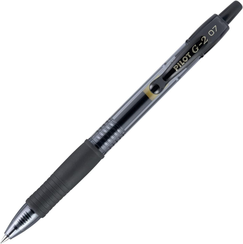 Pilot G2 Premium Gel Roller Pens 0.7, Fine Point Smooth Writing Pens Black, Pack of 12 - 7DAY'S