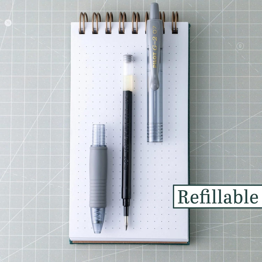 Pilot G2 Premium Gel Roller Pens 0.7, Fine Point Smooth Writing Pens Black, Pack of 12 - 7DAY'S