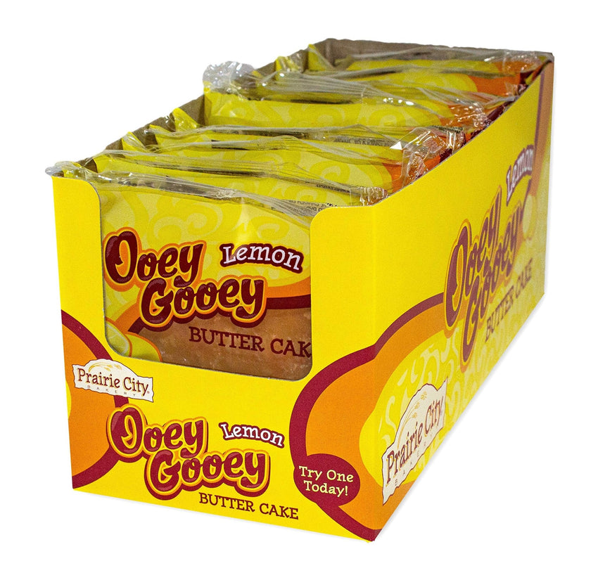 Prairie City Bakery Ooey Gooey Butter Cake Individually Wrapped On The Go Dessert Sweet Treats Perfect For Snacking 2 Ounce Snack Cakes Pack of 10 (Original) - 7DAY'S