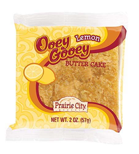 Prairie City Bakery Ooey Gooey Butter Cake Individually Wrapped On The Go Dessert Sweet Treats Perfect For Snacking 2 Ounce Snack Cakes Pack of 10 (Original) - 7DAY'S