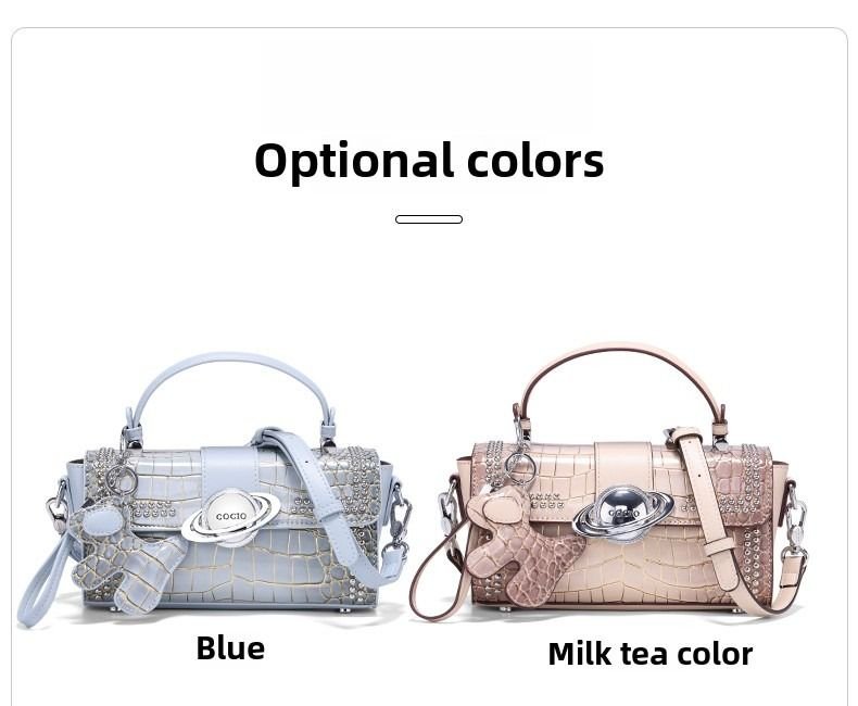 Premium sense crocodile print bag new commuter box bag female crossbody small square bag - 7DAY'S