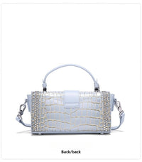 Premium sense crocodile print bag new commuter box bag female crossbody small square bag - 7DAY'S