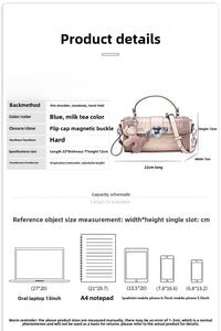 Premium sense crocodile print bag new commuter box bag female crossbody small square bag - 7DAY'S