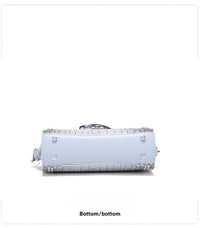 Premium sense crocodile print bag new commuter box bag female crossbody small square bag - 7DAY'S