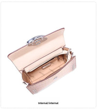 Premium sense crocodile print bag new commuter box bag female crossbody small square bag - 7DAY'S