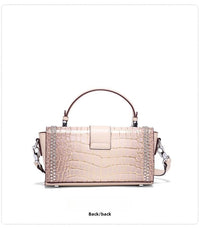 Premium sense crocodile print bag new commuter box bag female crossbody small square bag - 7DAY'S