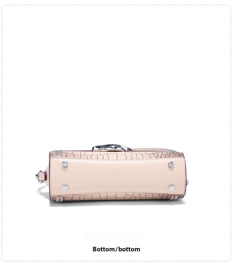 Premium sense crocodile print bag new commuter box bag female crossbody small square bag - 7DAY'S