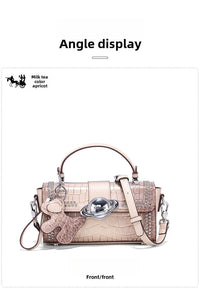 Premium sense crocodile print bag new commuter box bag female crossbody small square bag - 7DAY'S