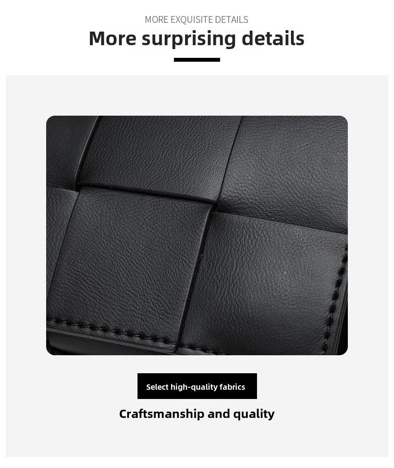 Premium sense of hundred with small bag 2025 new fashion pure color weaving niche ladies crossbody bag small aroma wind women's bag - 7DAY'S
