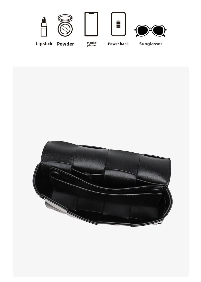 Premium sense of hundred with small bag 2025 new fashion pure color weaving niche ladies crossbody bag small aroma wind women's bag - 7DAY'S