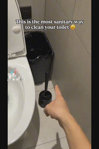 Disposable Toilet Bowl Brush and Holder with 18 pcs Refills Sponges Pad Replacement Cleaner Brush Heads Standing Toilet Brush Storage Caddy for Bathroom Deep Cleaning