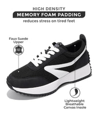 Project Cloud Womens Sneakers - Memory Foam Insole and Lightweight Spring Shoes - Non - Slip Lace Up Trendy Shoes - Fashion Sneakers for Women 2025 - 7DAY'S