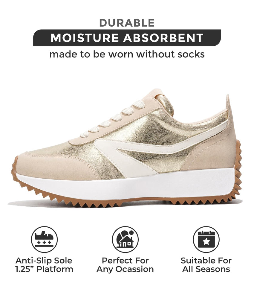 Project Cloud Womens Sneakers - Memory Foam Insole and Lightweight Spring Shoes - Non - Slip Lace Up Trendy Shoes - Fashion Sneakers for Women 2025 - 7DAY'S