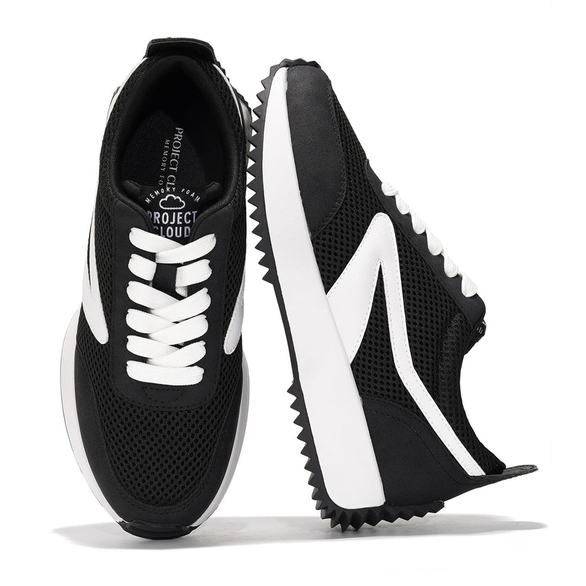 Project Cloud Womens Sneakers - Memory Foam Insole and Lightweight Spring Shoes - Non - Slip Lace Up Trendy Shoes - Fashion Sneakers for Women 2025 - 7DAY'S