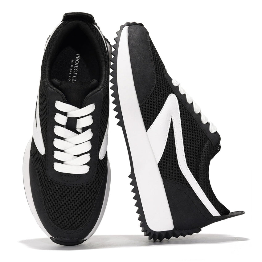 Project Cloud Womens Sneakers - Memory Foam Insole and Lightweight Spring Shoes - Non - Slip Lace Up Trendy Shoes - Fashion Sneakers for Women 2025 - 7DAY'S