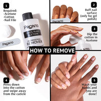 Pronto 100% Acetone Gel Nail Polish Remover - Gel Polish Remover for Nails | Acetone Nail Polish Remover For Nails for Removal of Glue, Gel, Acrylic & Dip | Gel Polish Remover, 8 Fl oz - 7DAY'S