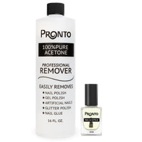 Pronto 100% Acetone Gel Nail Polish Remover - Gel Polish Remover for Nails | Acetone Nail Polish Remover For Nails for Removal of Glue, Gel, Acrylic & Dip | Gel Polish Remover, 8 Fl oz - 7DAY'S