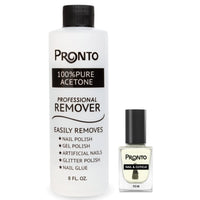 Pronto 100% Acetone Gel Nail Polish Remover - Gel Polish Remover for Nails | Acetone Nail Polish Remover For Nails for Removal of Glue, Gel, Acrylic & Dip | Gel Polish Remover, 8 Fl oz - 7DAY'S