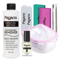 Pronto 100% Acetone Gel Nail Polish Remover - Gel Polish Remover for Nails | Acetone Nail Polish Remover For Nails for Removal of Glue, Gel, Acrylic & Dip | Gel Polish Remover, 8 Fl oz - 7DAY'S