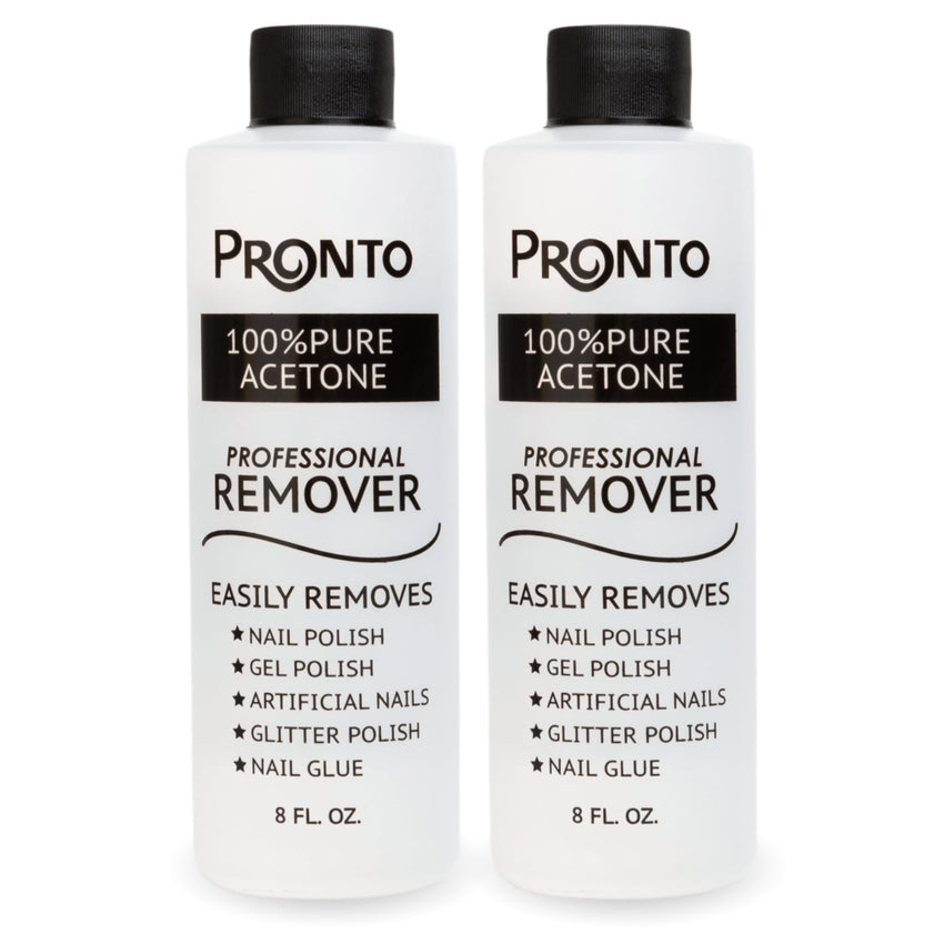 Pronto 100% Acetone Gel Nail Polish Remover - Gel Polish Remover for Nails | Acetone Nail Polish Remover For Nails for Removal of Glue, Gel, Acrylic & Dip | Gel Polish Remover, 8 Fl oz - 7DAY'S