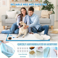 Puppy Pee Pads 24"x24" - 100 Count | Dog Pee Training Pads Super Absorbent & Leak - Proof | Disposable Pet Piddle and Potty Pads for Puppies | Dogs | Doggie| Cats | Rabbits - 7DAY'S