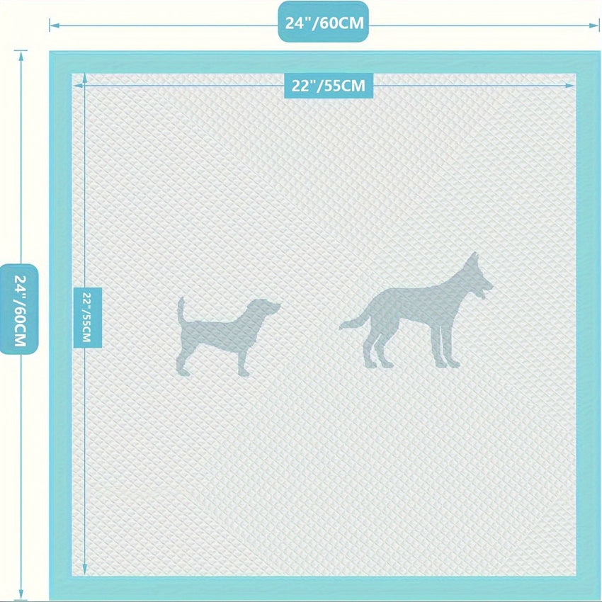 Puppy Pee Pads 24"x24" - 100 Count | Dog Pee Training Pads Super Absorbent & Leak - Proof | Disposable Pet Piddle and Potty Pads for Puppies | Dogs | Doggie| Cats | Rabbits - 7DAY'S